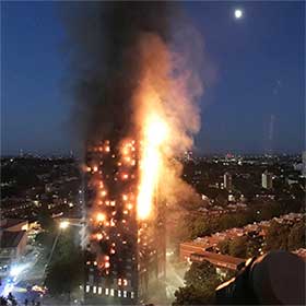 Пожар в жилом доме - Лондон